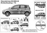 Молдинги на двері для evrolet Aveo T200, T255, ЗАЗ Vida 5-дверн. хетчбек  2002+, фото 7