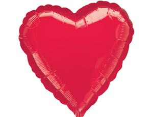 Серце фольговане червоне 18 " - 45 см, Flexmetal