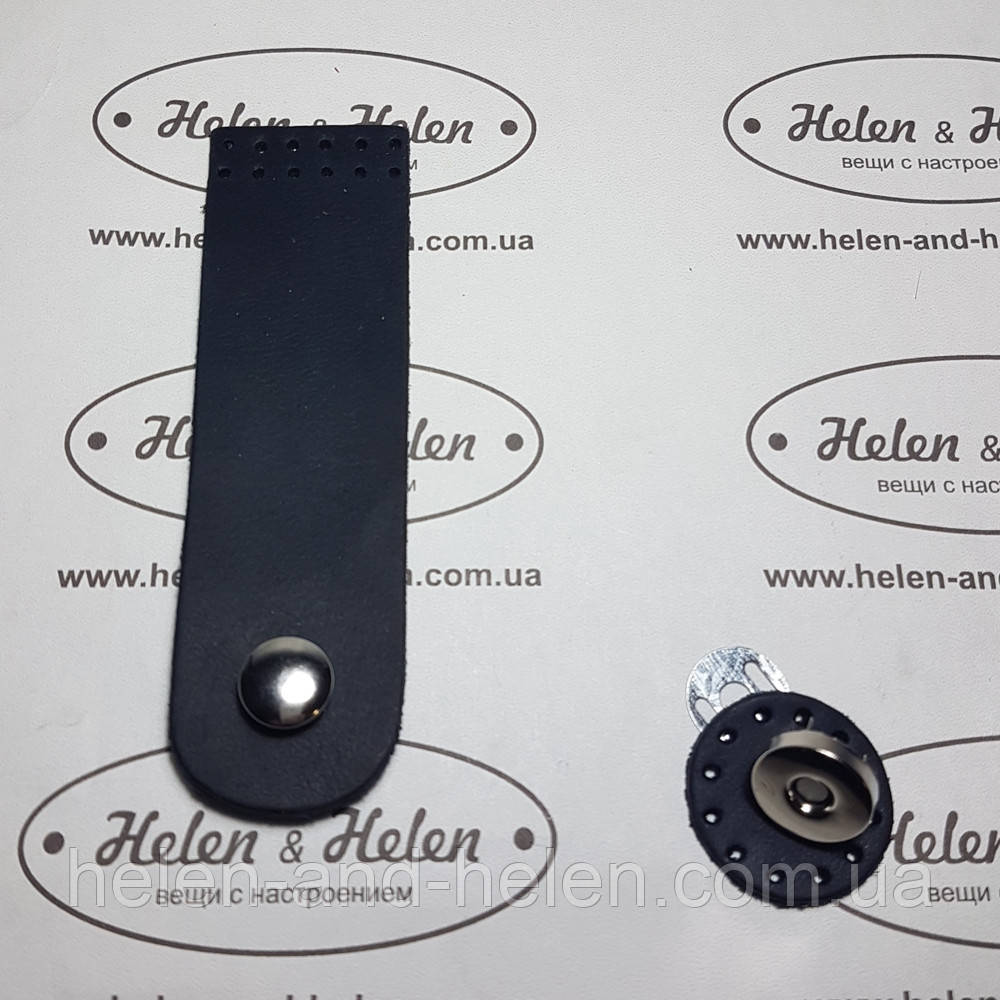 Язичок із магнітною кнопкою синього кольору, фото 1