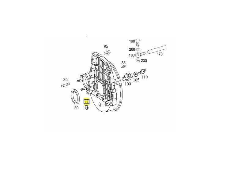 Заглушка картера Mercedes Atego OM904 904 997 00 01 Mercedes-Benz