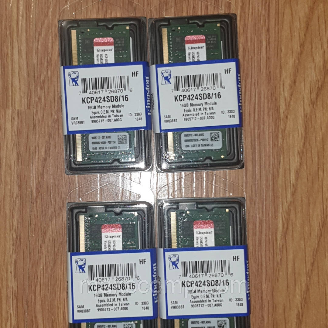 Пам'ять Kingston 16Gb DDR4 (KCP424SD8/16)