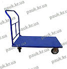 Візок платформовий 800Х1500 мм, вантажний візок зі зварною ручкою, ручний візок РПТ (З) -015-200 М, візок з платформою, фото 2