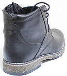 Черевики зимові класика шкіряні на шнурках і блискавки від виробника модель АМ030, фото 4