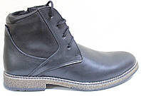 Ботинки зимние классика кожаные на шнурках и молнии от производителя модель АМ030