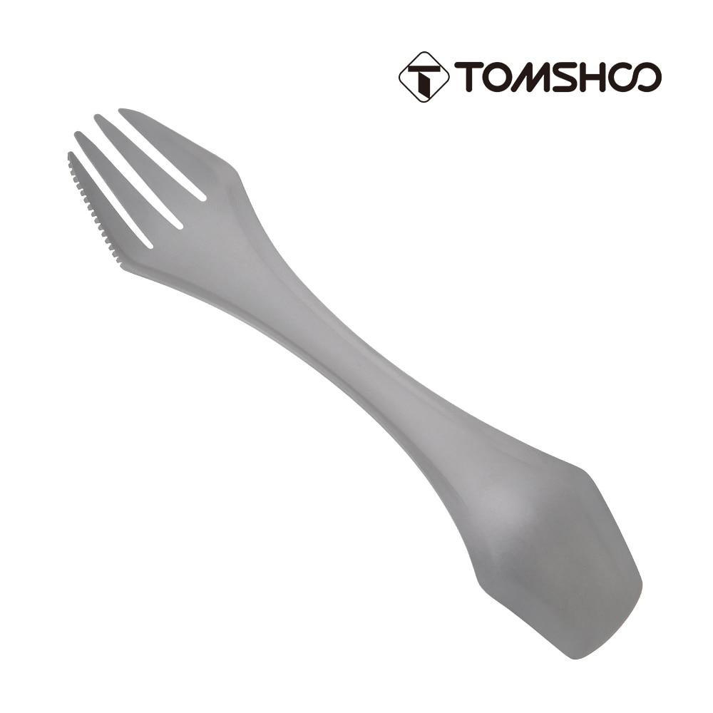 Туристична ложка - виделка з титану Tomshoo