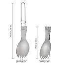 Титанова складна ложка - виделка Tiartisan 150 мм, фото 5