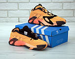 Чоловічі кросівки Adidas Streetball Black помаранчеві. Фото в живу. топ, фото 3