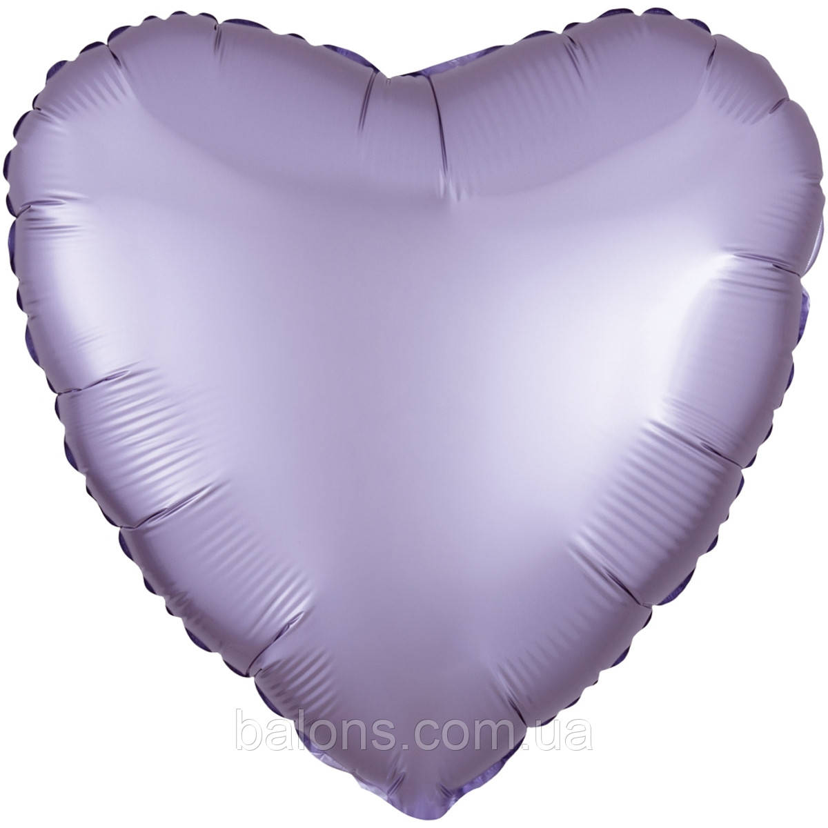 Серце фольговане сатин  лілове 18 " - 45 см, Flexmetal
