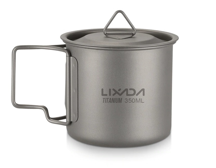 Кружка титанова Lixada 350 мл. з кришкою.