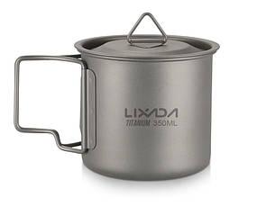 Кружка титанова Lixada 350 мл. з кришкою.