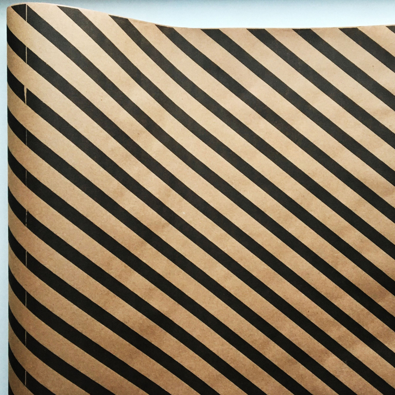 Папір флористичний Діагональ чорна на крафті, фото 1