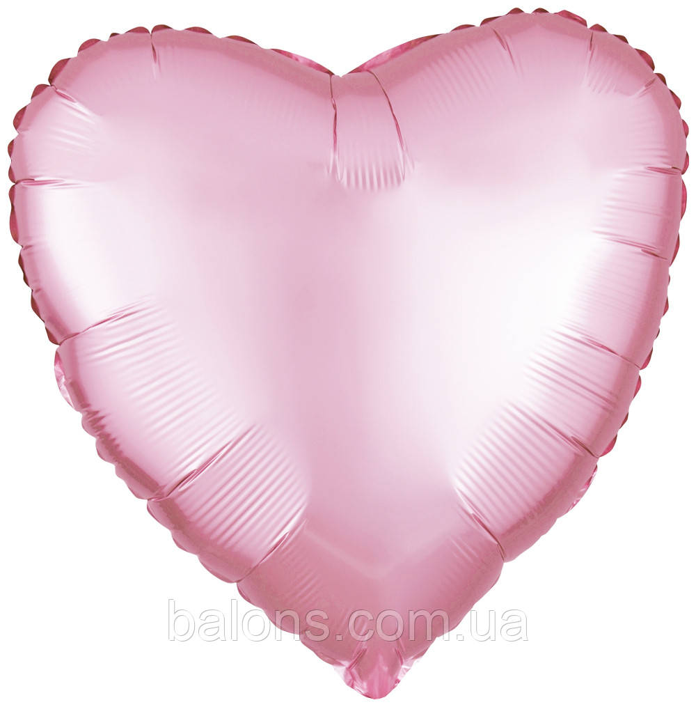 Серце фольговане пастель рожевий  18 " - 45 см, Flexmetal