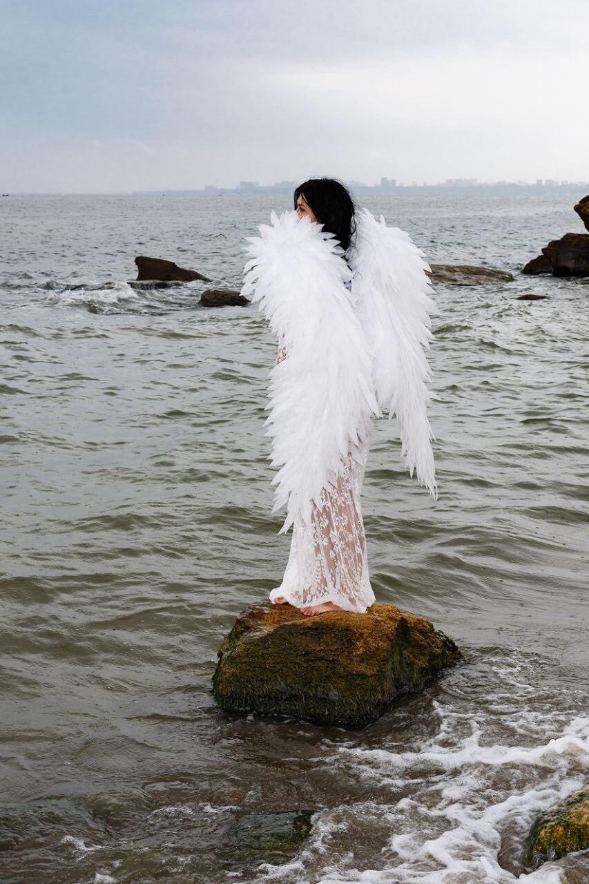 Крылья Ангела Шикарные Большие Белые для Фотосессий Из Изолона — Купить ...