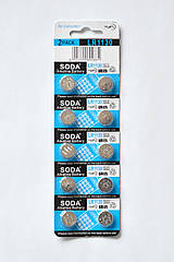 Лужна дискова батарейка «таблетка» 1.5V AG10 LR1130 «SODA»