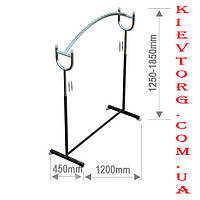 Стойка вешалка напольная для одежды торговая, оборудование для магазина лофт. Дуга 1,2 м