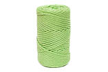 Трикотажний бавовняний шнур Cotton Filled 5 мм, колір Зелене яблуко, фото 2