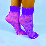 Капронові різнобарвні шкарпетки з малюнком «ANNA» жакардові, 6-12 років, Польща, фото 2