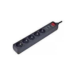 Мережевий фільтр EnerGenie SPG5-C-10 3м Black