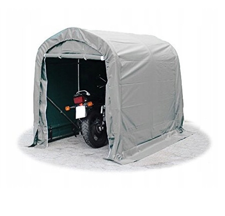 Тентовий гараж для мотоцикла ПВХ 1,6 x 2,4m Зелений/Сірий, фото 1