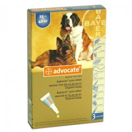 Краплі Адвокат для Собак на 25-40 кг (Advocate) від бліх і кліщів — 1 піпетка