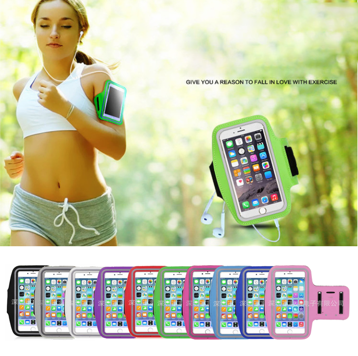 Чохол на руку для телефона 4.9 — 6.3" (ВИСОТА < 155 мм) неопрен, сенсорне вікно, відбивачі, для вело/бігу, фото 1