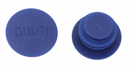 Заглушки в торці керма ТМ «DUUTI» з тисненим логотипом/пластик/кольорові (7 кольорів) Синій