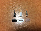 Заглушки силіконові захисні від бруду, комплект: аудіо Mini-Jack 3.5 mm + MicroUSB / iPhone 5, 6 / Type-C, фото 7