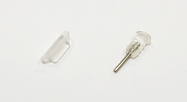 Заглушки силіконові захисні від бруду, комплект: аудіо Mini-Jack 3.5 mm + MicroUSB / iPhone 5, 6 / Type-C ПРОЗОРИЙ, IPHONE 6