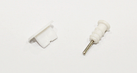 Заглушки силиконовые защитные от грязи, комплект: аудио Mini-Jack 3.5 mm + Micro-USB / iPhone 5, 6 / Type-C БЕЛЫЙ, Micro-USB