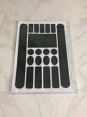 Наклейки/плівка ЗМ для захисту рами та компонентів від перетирання (комплект із 20 наклейок)/3 кольори ЧОРНИЙ МАТОВИЙ