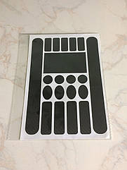 Наклейки/плівка ЗМ для захисту рами та компонентів від перетирання (комплект із 20 наклейок)/3 кольори КАРБОН