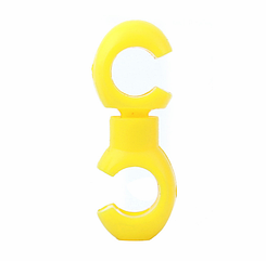 Фіксатори гачки покращені поворотні ТМ "TRLREQ" на сорочки тросів гальм і трансмісії від перетирання ЖОВТИЙ