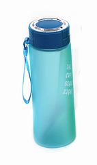 Фляга спортивна "SELIYA" 7529 пластик PC 710 МЛ з лямкою на руку + сито для вичавлювання цитрусових БЛАКИТНИЙ