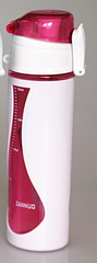 Фляга спортивна "SELIYA" 7886 пластик PC 580 МЛ з лямкою на руку/ автоматичне відкриття кришки МАЛИНОВИЙ