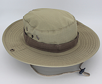 Полевая шляпа / панама тактическая для охоты / рыбалки / защита от солнца и насекомых ± сетчатая вентиляция ХАКИ (КОЙОТ), СПЛОШНАЯ