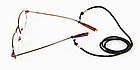 Шнурок/хлястик текстильний класичний для носіння окулярів на шиї/від падіння із силіконовими петлями, фото 3