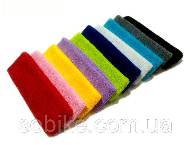 Пов'язка на голову від поту спортивна махрова (8 ЦВЕТІВ) ЗЕЛЕНИЙ, фото 1