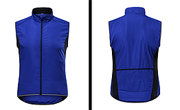 Дощовик жилет безрукавка «Outto» 17-B4 вело дорожня похідна трекінг Синій, M