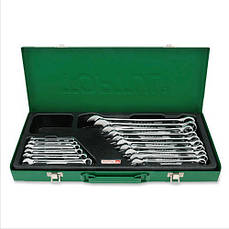 Набір ключів рожково-накидних TOPTULPRO 16 шт. 6-24мм (кейс) GAAD1603