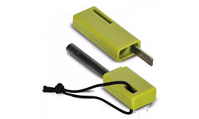 Вогнепочаток Pinguin Firestarter Box - Компактна туристична кресало з магнієм, 12000 іскр, зелене