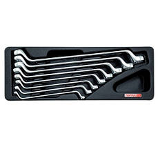 Набір накидних ключів 6-22мм (кут 75°) 8ед. (в ложементі) TOPTULPRO GAAT0802