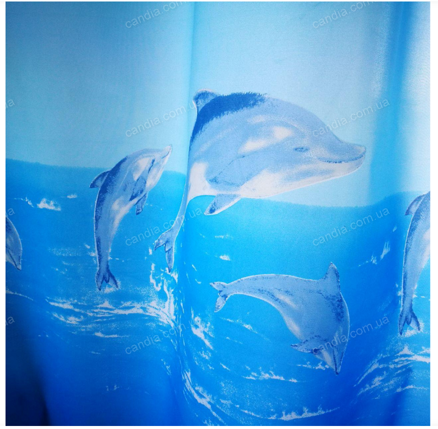 Шторка для ванної з кільцями Miranda WHALE (Туреччина) 180х200 см, фото 1