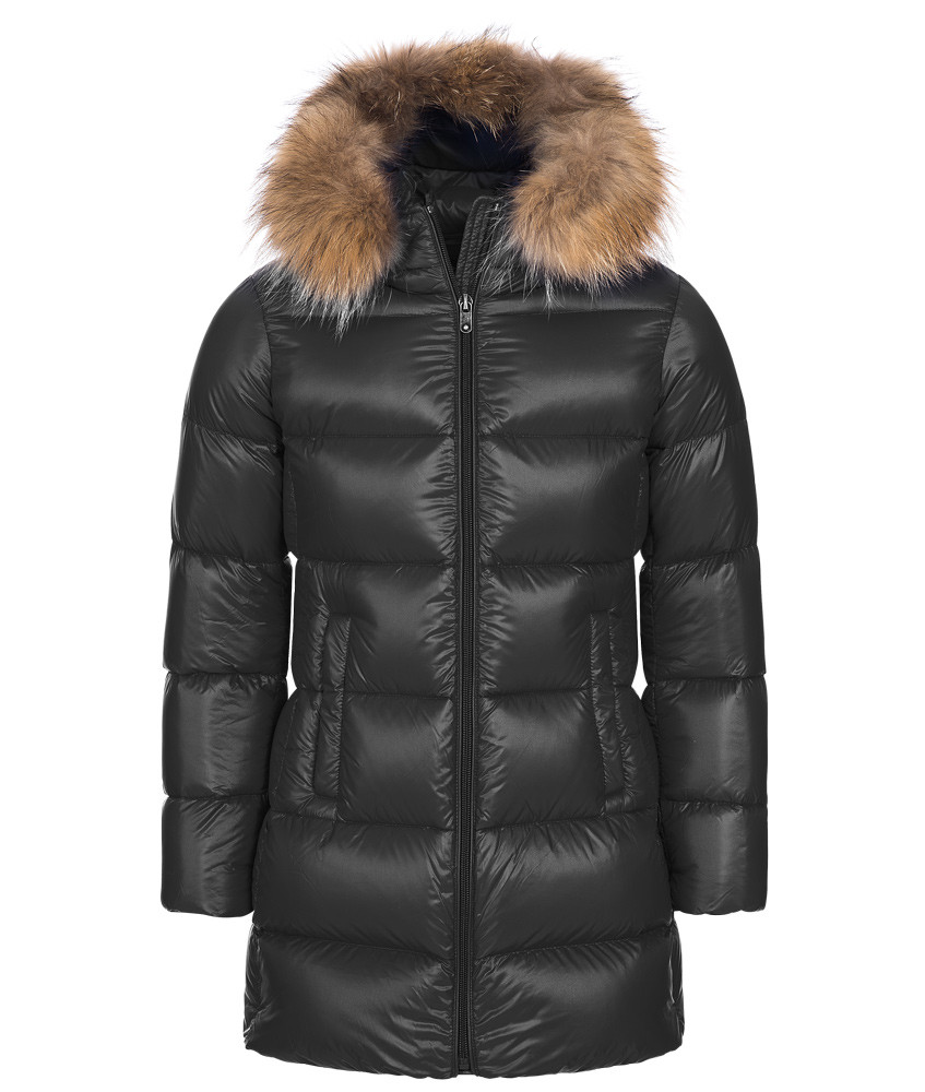 Пухова куртка-пальто для дівчинки WILLOW2 Eddie Pen 7157 болотний 128-164