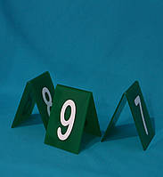 Зеленая Табличка для столика с номером