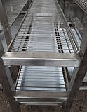 Стелаж сушка для посуду 1200х300х1550 мм з піддоном з нержавійки, фото 4