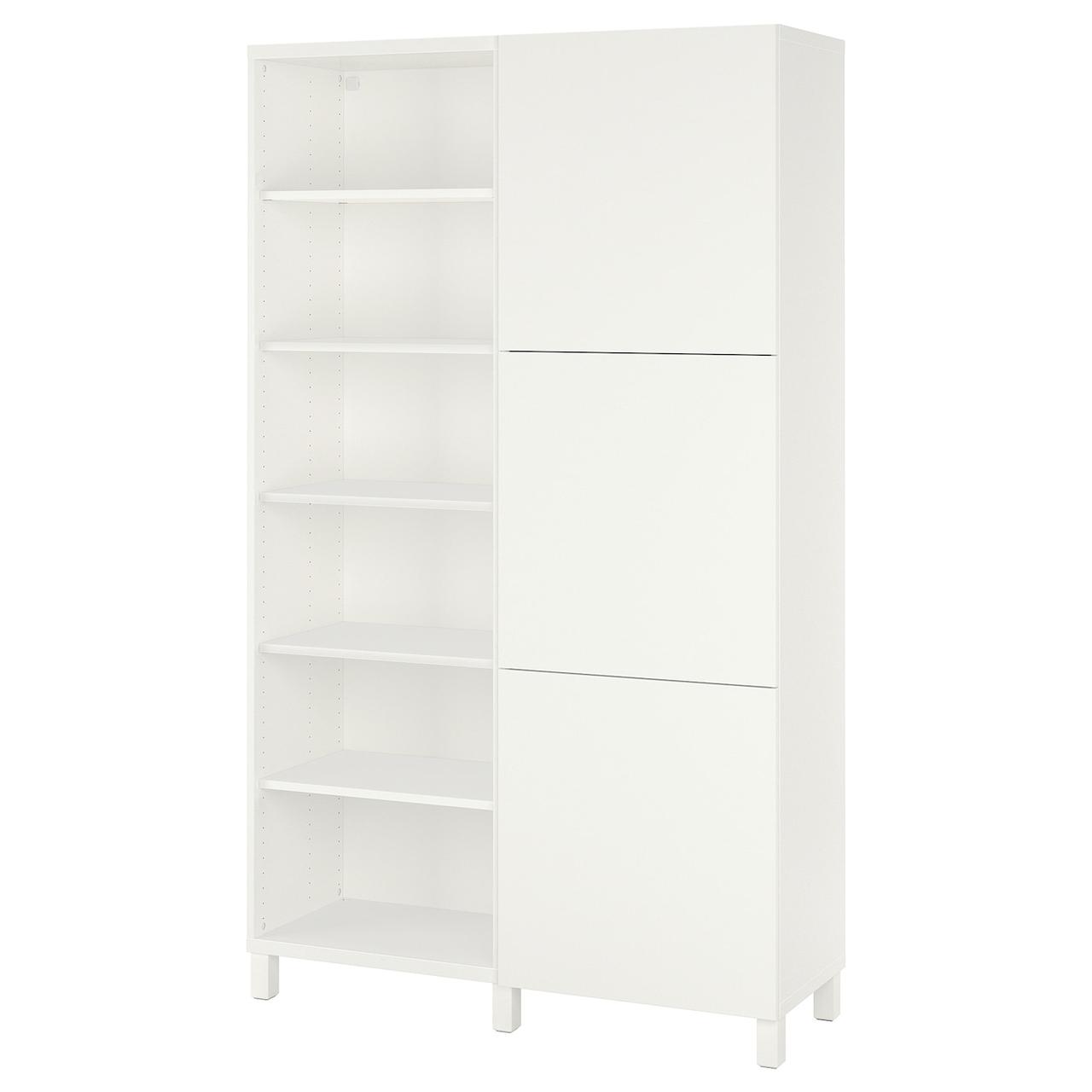 Комбінація для зберігання з дверцятами IKEA BESTA білий, 120x42x202