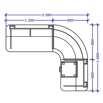 Стійка до приймальної Ресепшн - 3 Дуб Сонома ТМ Salita, фото 3