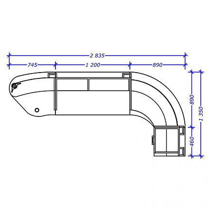 Стійка до приймальної Ресепшн - 4 Дуб Сонома ТМ Salita, фото 3