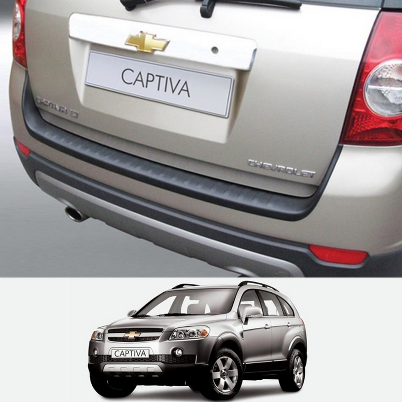 Пластикова захисна накладка на задній бампер для Chevrolet Captiva 2006-2013, фото 1