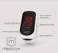 Пульсоксиметр Medica-Plus Cardio control 4.0 Японська якість Оригінал Гарантія 12 міс, фото 2